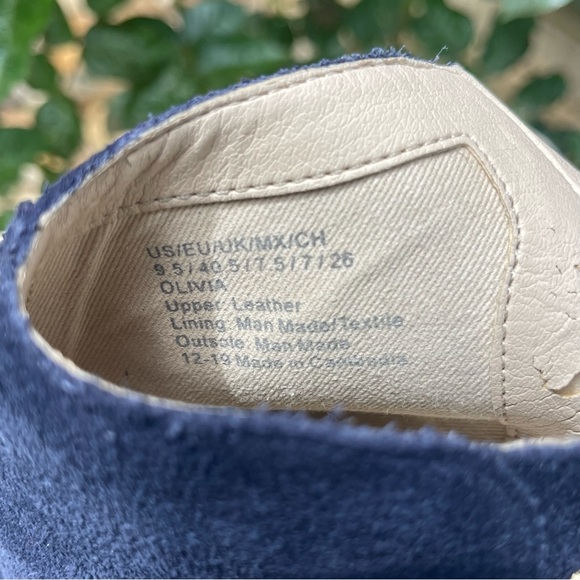 Kenneth Cole Olivia Navy Blue Suede Wedge Platform Sandal Size 9.5M - Picture 8 of 10